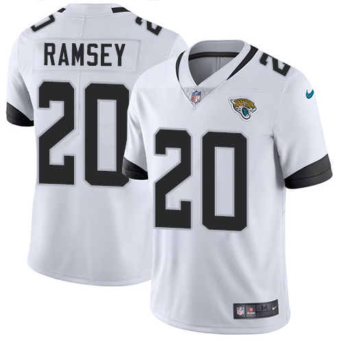 Jacksonville Jaguars 20 Jalen Ramsey White Youth Stitched NFL Vapor Untouchable Limited Jersey